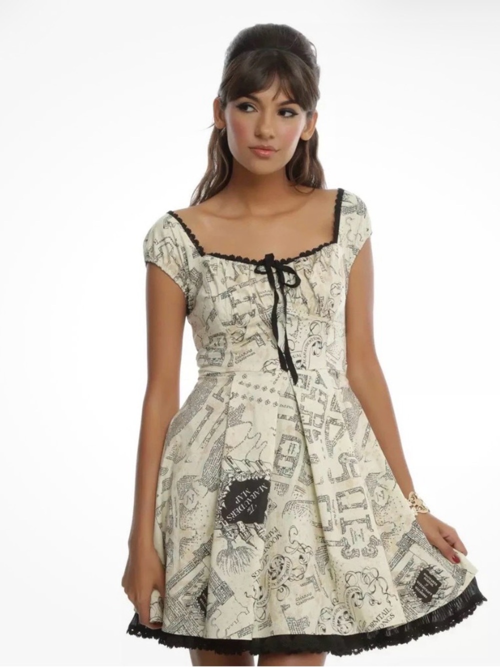 Harry Potter Marauder’s Map Lace Up Dress